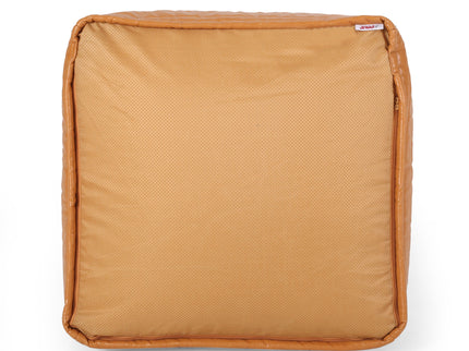 Bambo - Rectangle Pouf Ottoman Floor Cushion - Caramel