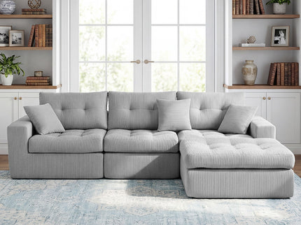 Corner Chaise L-Shaped Sectional Sofa Bed
