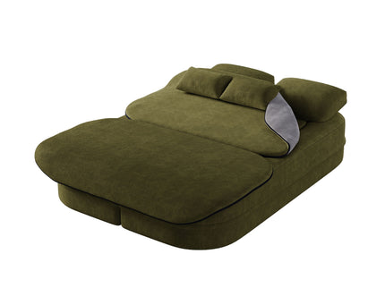 2 In 1 Foldable Sofa Bed With Multi Functional Blanket, Floor Lounge Sofa