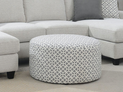 Round Ottoman - Gray