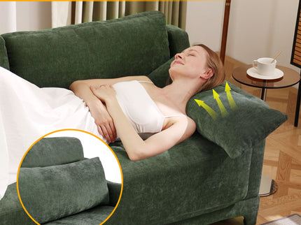 Elegant Sofa With Ergonomic Design And Lumbar Pillows