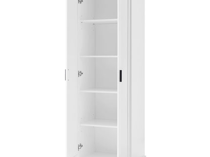 Storage Cabinet With Adjustable Shelves, 2 Doors, Rectangle Design For Bathroom