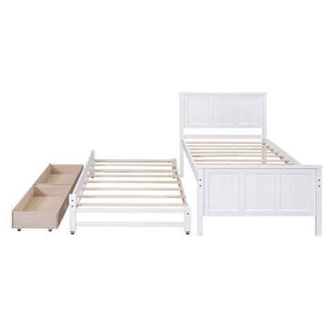 Platform Bed With Trundle And Drawers