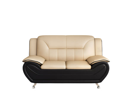 3 Piece Sofa Set, Upholstered Living Room Furniture - Camel