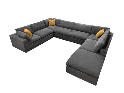 Custom Configuration Modular Sectional & Toss Pillows