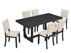Beige / 7 Pc. Table, 6 Chairs