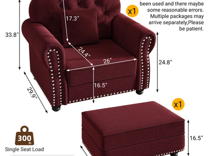 Sofa With Nailhead Trim And Rolled Armrests