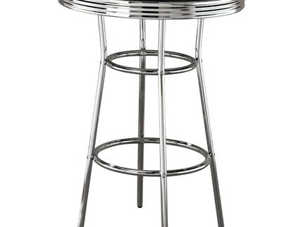 Round Bar Table With Retro Design - Black