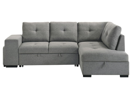 Atkinson - Sleeper Sectional Sofa With Lift Top Chaise - Gray