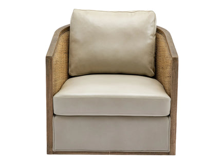 Barrel, Comfy Round Accent Sofa Chair With 360 Degree Swivel, Leisure Arm