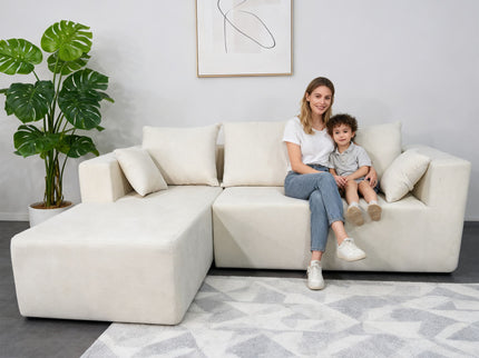 Modular Corner Sofa With Soft Fabric