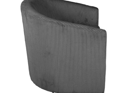 Swivel Accent Chair With U Backrest, Plush Cushion Living Room Furniture