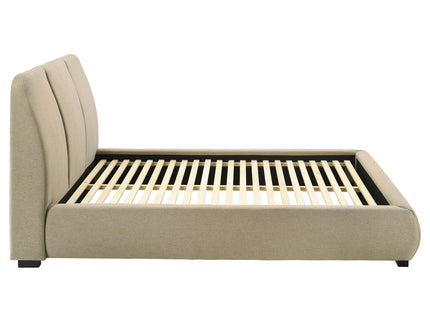 Modern Upholstered Platform Bed With Tufted Headboard
