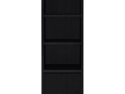 Sloat - 3 Shelf Media Tower With Cabinet Storage - Black