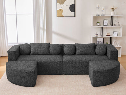 Boneless - Couch Modular Sectional Sofa With Deep Seating And Curved Design
