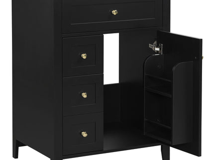 Modern Black Bathroom Vanity With Sink
