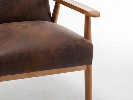 Wide Arm Chair - Brown
