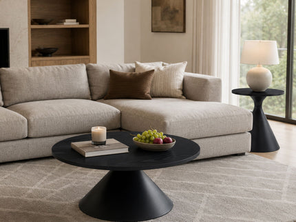 2 Piece Coffee Round Table Set