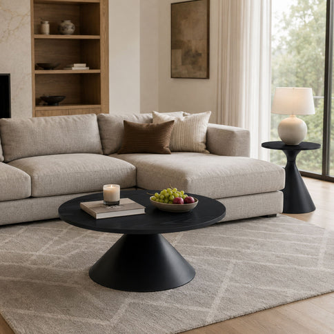 2 Piece Coffee Round Table Set