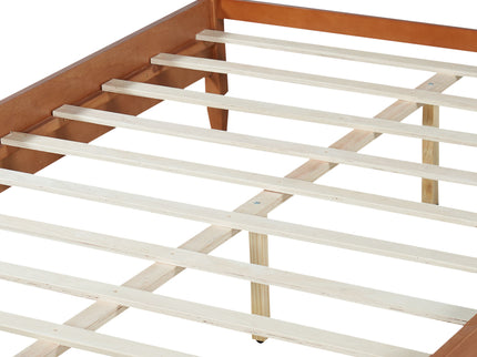 Classic Platform Bed Frame With Panel Headboard