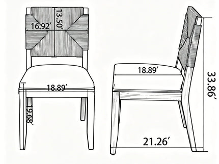 French Country Dining Chairs (Set of 2)