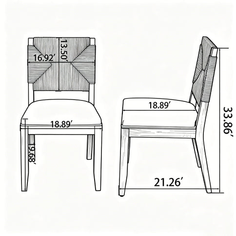 French Country Dining Chairs (Set of 2)