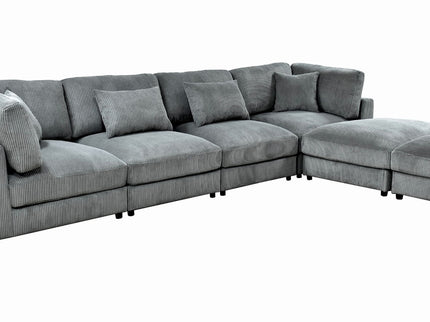 Upholstered Modular Sectional & Custom Configuration And Toss Pillows