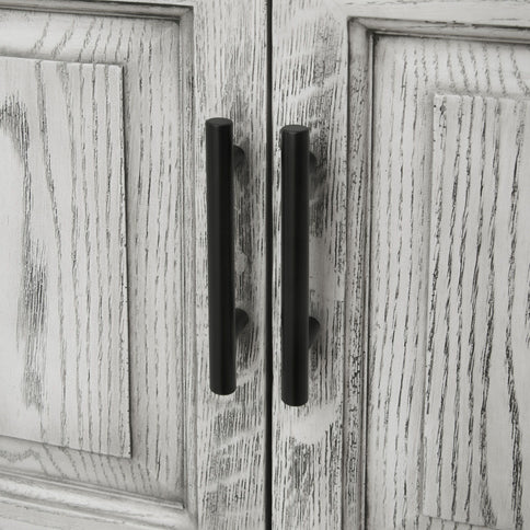 Modern Freestanding Bathroom Vanity With Ceramic Sink, Hot And Cold Faucet, Storage Cabinet & Open Shelf