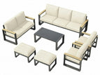 Beige / 7 Pc. Sofa, Loveseat, 2 Chairs, 2 Ottomans, Coffee Table