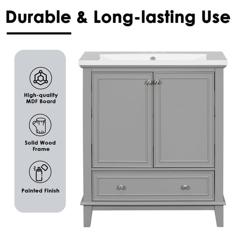 Modern Bathroom Vanity Base Only With Doors And Drawer