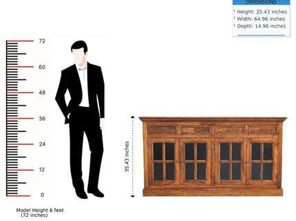 Large Glazed Sideboard