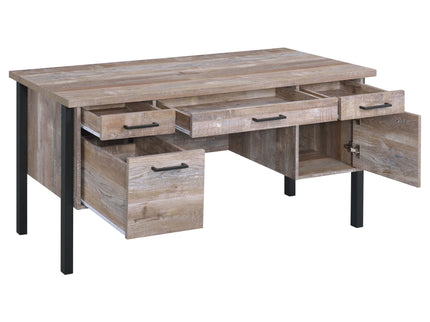 Azura - 4 Drawer Office Desk - Oak