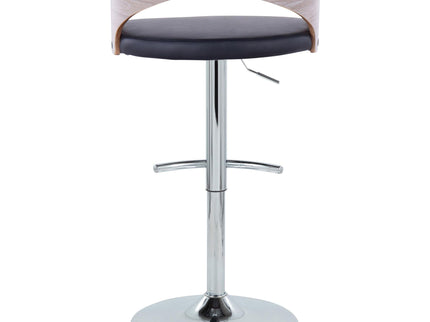Grotto - Contemporary, Adjustable Barstool With Swivel With Rounded T Footrest (Set of 2)