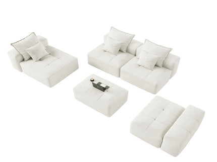 Modern Oversized Diy Combination Modular Sectional Sofa With Pillows