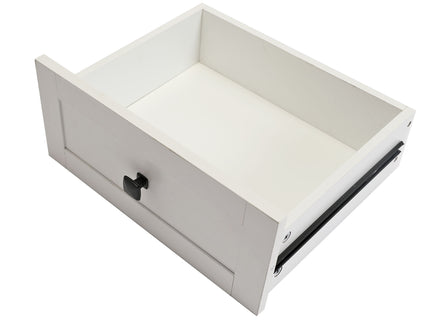 Coffee Bar With Mini Fridge Space & Built In Charging Station, Large Bar Cabinet With Drawers & Adjustable Shelves For Kitchen - White