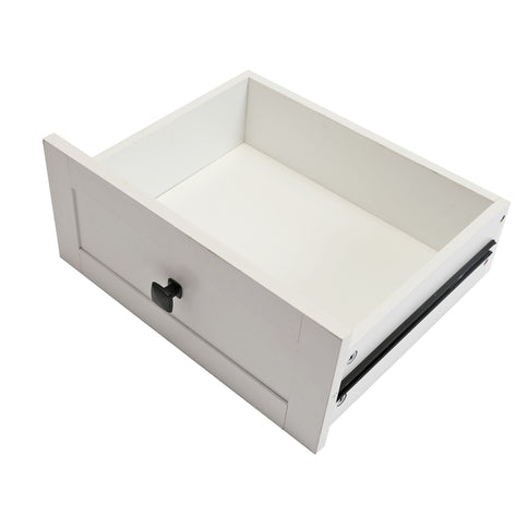 Coffee Bar With Mini Fridge Space & Built In Charging Station, Large Bar Cabinet With Drawers & Adjustable Shelves For Kitchen - White