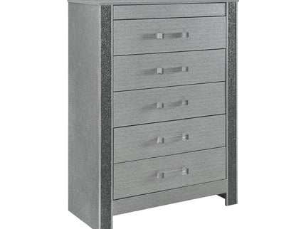 Lorenzo - Chest With Hidden Jewelry Compartment And Bar Handle - Silver