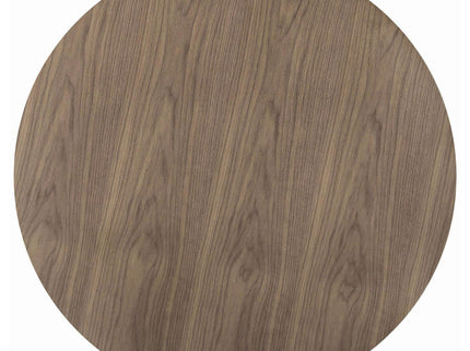Round Dining Table With Pedestal Base - Warm Walnut