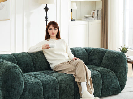 Modern Sofa With Piano Key Backrest