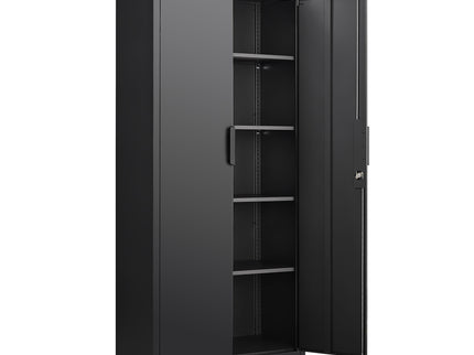 2 Door File Cabinet With Lock, 4 Adjustable Shelves, Heavy-Duty