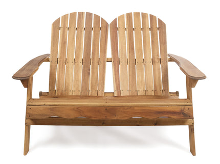 Outdoor Adirondack Rocking Loveseat With Hand Crafted Details
