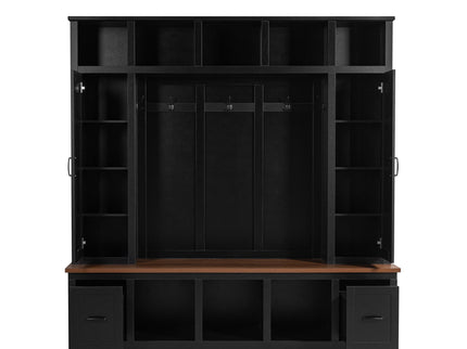 Hall Tree With Storage Bench, Entryway Coat Rack With Hooks