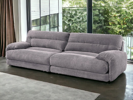 Cadenza - Corduroy Loveseat - Gray