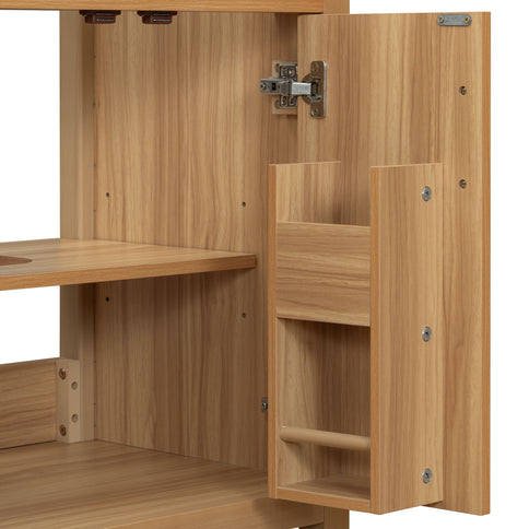 Bathroom Vanity With Flip Drawer, 2 Soft Close Doors, Adjustable Shelf And Ceramic Sink