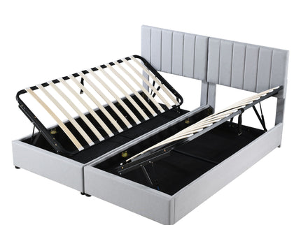 Upholstered Platform Bed With A Hydraulic Storage System
