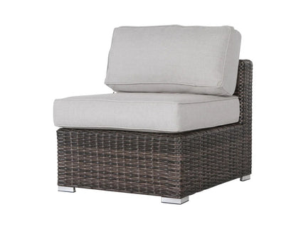 6 Piece Sectional Sofa Set With Cushions - Brown