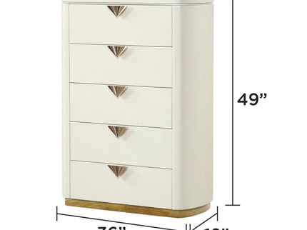 La Pierre - 5 Drawer Chest - Beige
