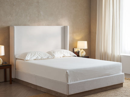 Hosford - Minimalist Upholstered Wingback Bed