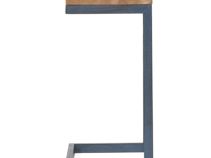 Kacha - Modern Industrial Firwood Nesting Tables (Set of 3) With Iron Frame - Antique Brown / Black