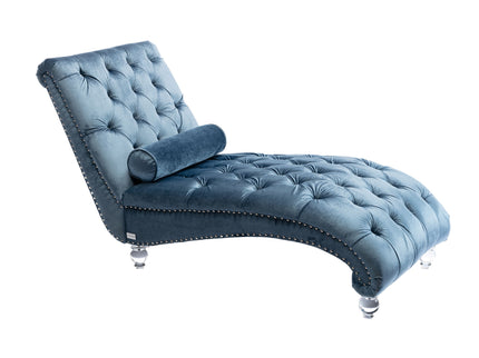 Chaise Lounge Indoor, Button Tufted Upholstered Chaise Lounge Chair With Pillow